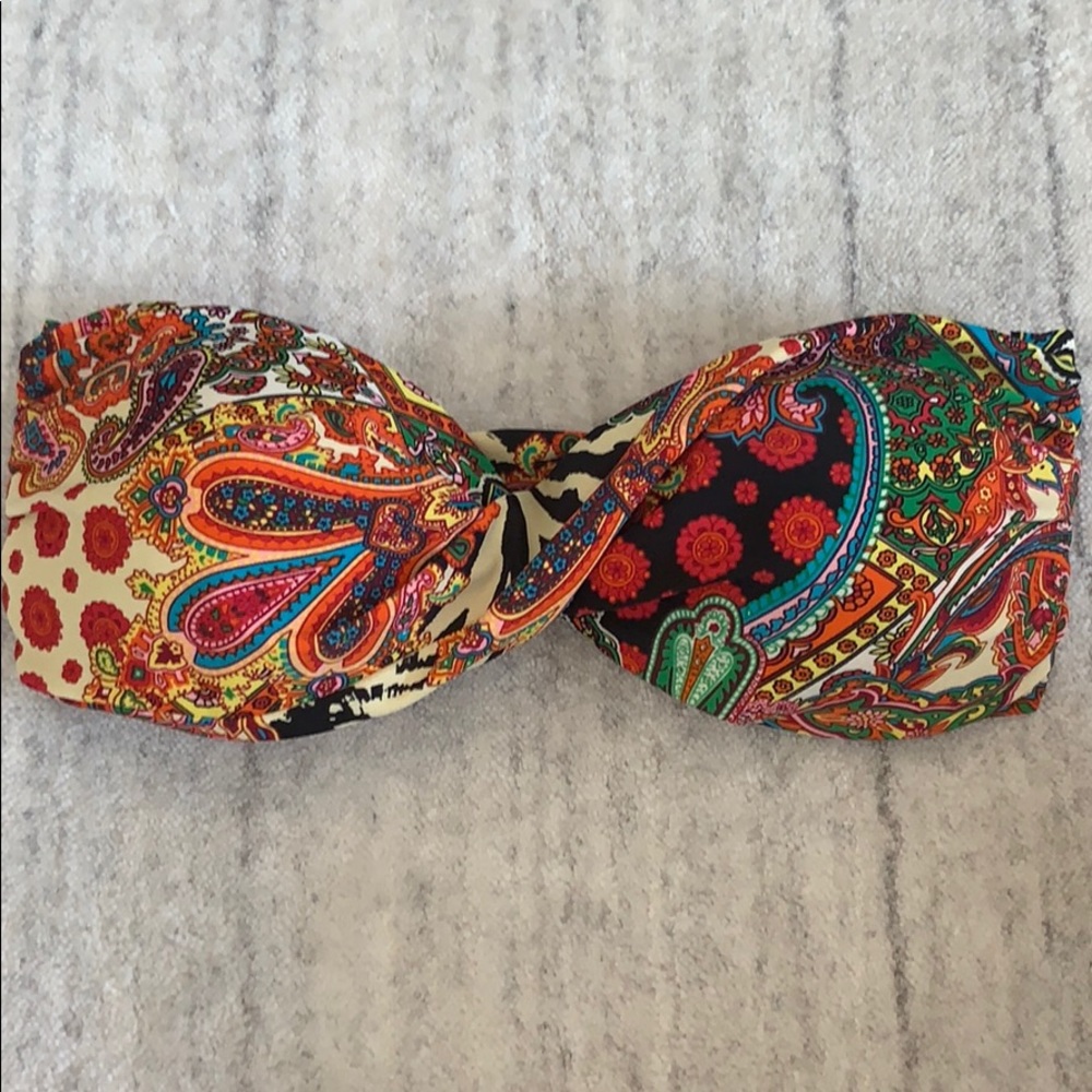 Luli Fama Twist Bandeau Top in Heartbreaker